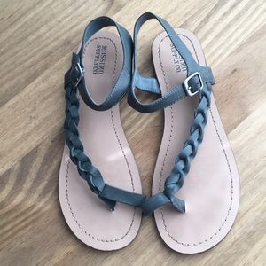 Blue Braided Strap Mossimo Sandals Size 7.5